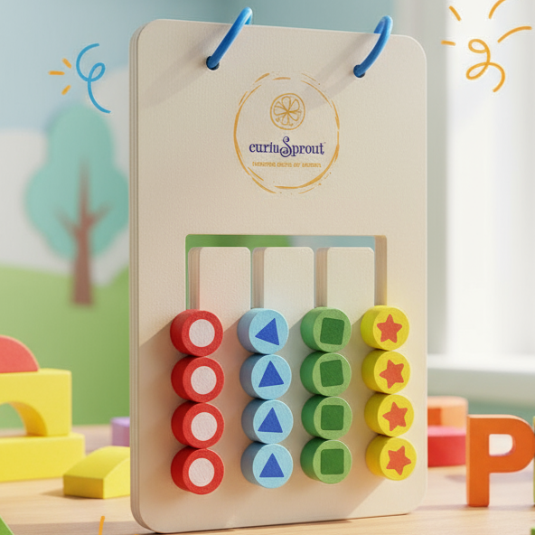 curioSprout Shape Sorting Puzzle | Ages 3-8 — Product image by curioSprout
