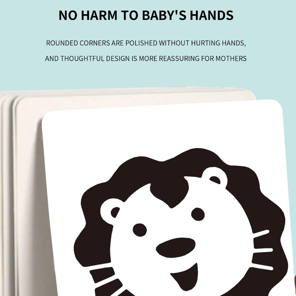curioSprout High Contrast Baby Flash Cards | 20 Double-Sided Cards for 0–3 Months — Product image by curioSprout