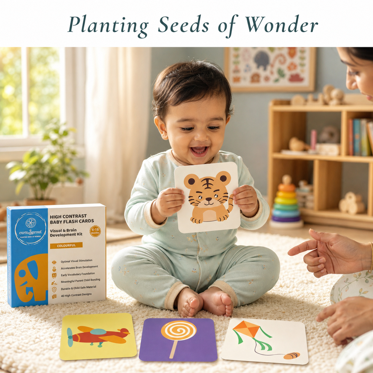 curioSprout Baby Flash Cards | 0-3 Years — Product image by curioSprout