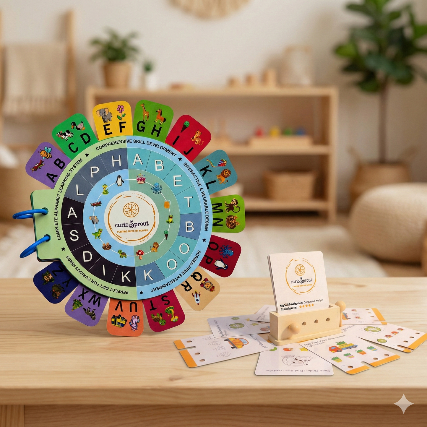 Alphabet Busy Book + Logic Cards — Product image by curioSprout