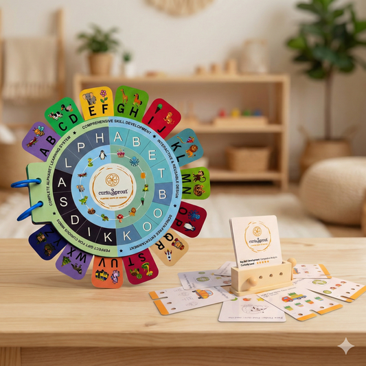 Alphabet Busy Book + Logic Cards — Product image by curioSprout