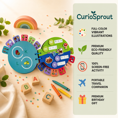 curioSprout Alphabet Busy Book | Ages 2-5
