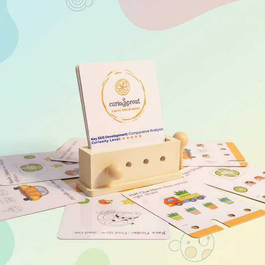 curioSprout Logic Cards — 80 wooden flash cards — Product image by curioSprout