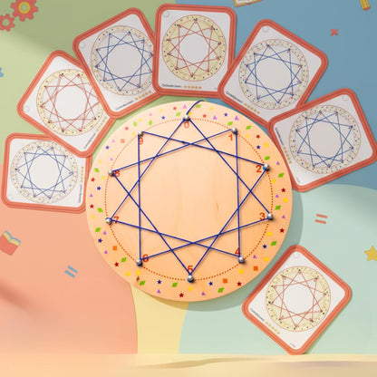 Shape Sorting Puzzle + Thread Pattern Board