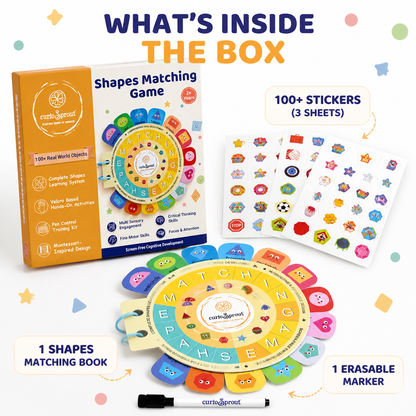 curioSprout Shapes Matching Game for Kids 2-5 Years