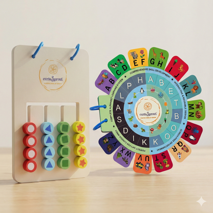Combo Bundle Alphabet Book and Shape Sorting Puzzle